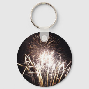 Witte en gouden vuurwerk I Patriotische viering Sleutelhanger
