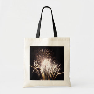 Witte en gouden vuurwerk I Patriotische viering Tote Bag