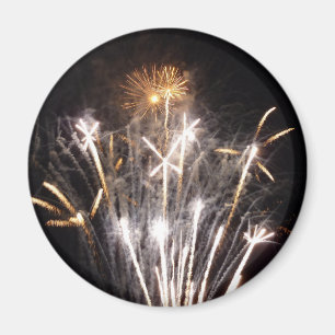 Witte en Gouden Vuurwerk II Patriottische Viering Magneet