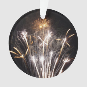 Witte en Gouden Vuurwerk II Patriottische Viering Ornament