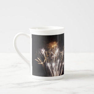 Witte en Gouden Vuurwerk II Patriottische Viering Porselein Kop