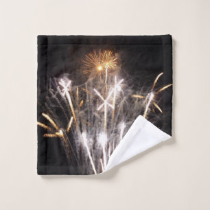 Witte en Gouden Vuurwerk II Patriottische Viering Washandje