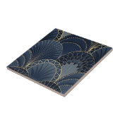 witte en gouden wandtegels , delicaat tegeltje (Zijkant)