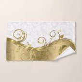 Witte en gouden washanddoekset bad handdoek (Handdoek)