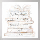 Witte en gouden Waterverf Vriendschap & Boeken Quo Poster (Voorkant)