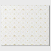 Witte en gouden zwanen in liefde Quatrefoil Gift Cadeaupapier (Vlak)