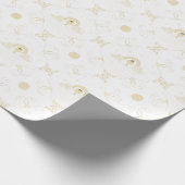 Witte en gouden zwanen in liefde Quatrefoil Gift Cadeaupapier (Hoek)