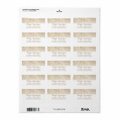 witte en goudflorale bruiloft etiket (Full Sheet)
