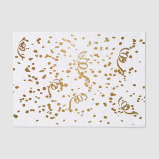 Witte en goudglitter-Confetti Tissuepapier