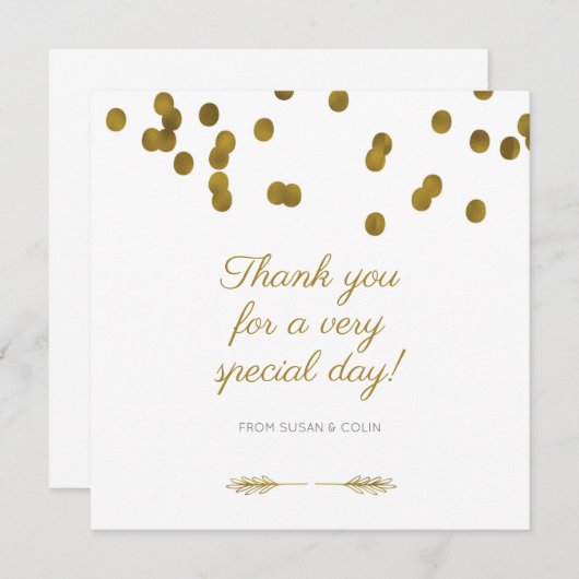 Witte en goudkleurige kaart (Voorkant / Achterkant)