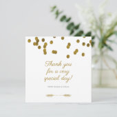 Witte en goudkleurige kaart (Staand voorkant)