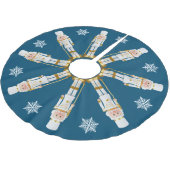 Witte en goudkleurige krakers kerstboom rok (Gekanteld)