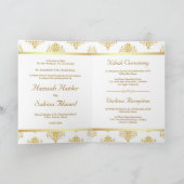 Witte en goudkleurige Patroon (Binnen)