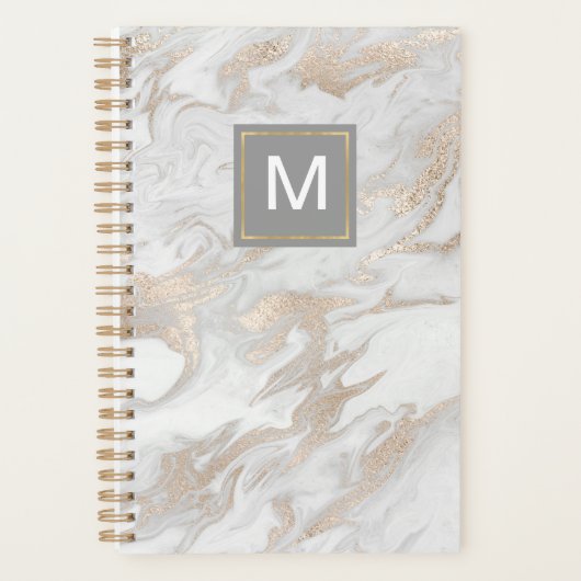 Witte en goudkleurige planner (Voorkant)