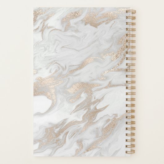 Witte en goudkleurige planner (Achterkant)