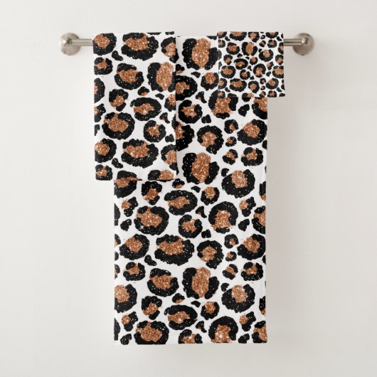 Witte en goudkoortsCheetah - Leopard Pattern Bad Handdoek (Insitu)