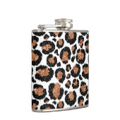 Witte en goudkoortsCheetah - Leopard Pattern Heupfles (Rechts)