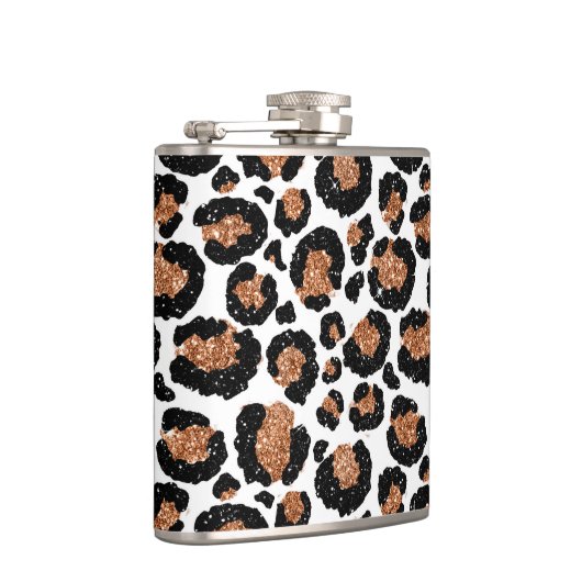 Witte en goudkoortsCheetah - Leopard Pattern Heupfles (Rechts)