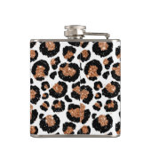 Witte en goudkoortsCheetah - Leopard Pattern Heupfles (Achterkant)