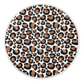 Witte en goudkoortsCheetah - Leopard Pattern Keramische Knop (Voorkant)