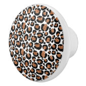 Witte en goudkoortsCheetah - Leopard Pattern Keramische Knop (Rechts)