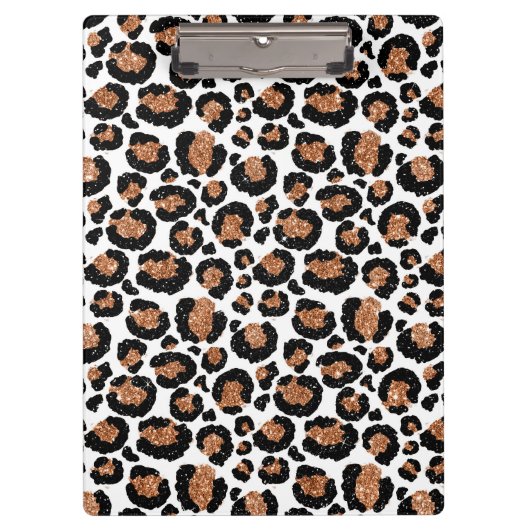 Witte en goudkoortsCheetah - Leopard Pattern Klembord (Voorkant)
