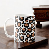 Witte en goudkoortsCheetah - Leopard Pattern Koffiemok