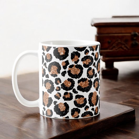 Witte en goudkoortsCheetah - Leopard Pattern Koffiemok