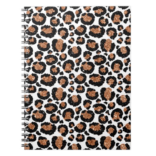 Witte en goudkoortsCheetah - Leopard Pattern Notitieboek (Voorkant)