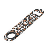 Witte en goudkoortsCheetah - Leopard Pattern Speed Flessenopener (Achterkant Gekanteld)