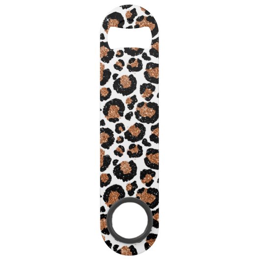Witte en goudkoortsCheetah - Leopard Pattern Speed Flessenopener (Voorkant)