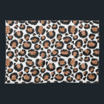 Witte en goudkoortsCheetah - Leopard Pattern Theedoek<br><div class="desc">White and Gold Foil Cheetah of Leopard spotted Animal Patroon. De Big Cat Animal Print gebruikt faux moderne en gouden folie. De Cheetah Print maakt een geweldig cadeau voor een wild feest.</div>