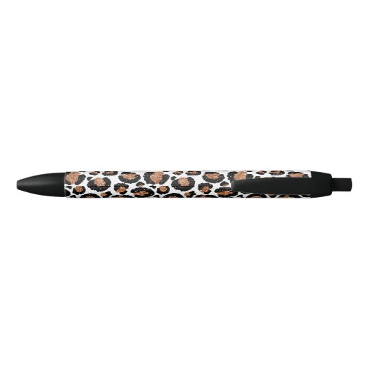 Witte en goudkoortsCheetah - Leopard Pattern Zwarte Inkt Pen (Achterkant)