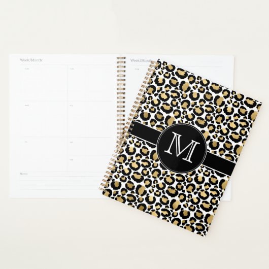 Witte en goudluipaard planner (Display)