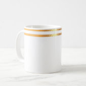 Witte en goudmageremde Mok (Voorkant links)