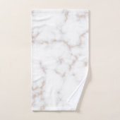 Witte en goudmarmer bad handdoek (Handdoek)