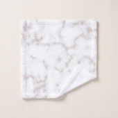 Witte en goudmarmer bad handdoek (Wasdoekje)