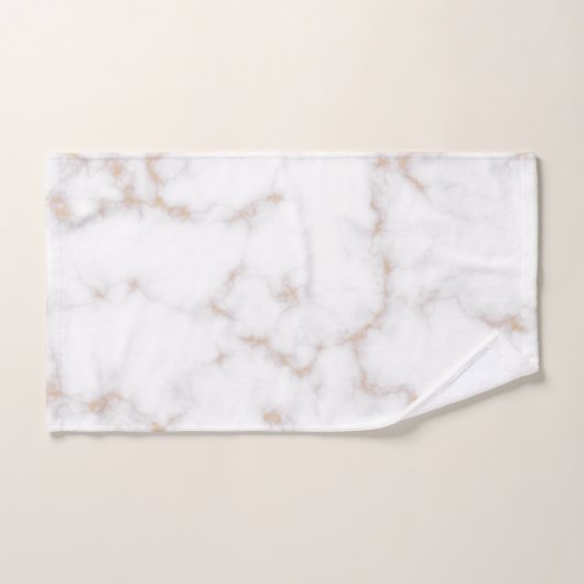 Witte en goudmarmer bad handdoek (Handdoek)