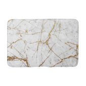 Witte en goudmarmer badmat (Voorkant)