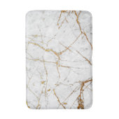 Witte en goudmarmer badmat (Voorkant Verticaal)