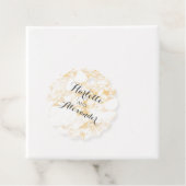 Witte en goudmarmer bedankjes labels (In situ)