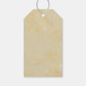 Witte en goudmarmer cadeaulabel (Achterkant)