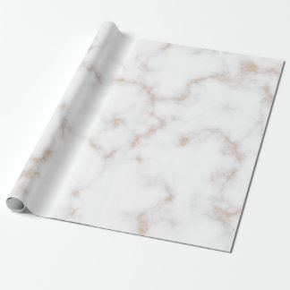 Witte en goudmarmer cadeaupapier
