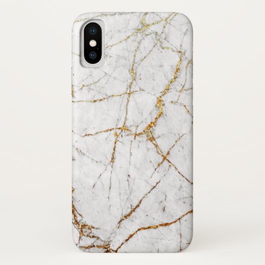 Witte en goudmarmer Case-Mate iPhone case (Achterkant)