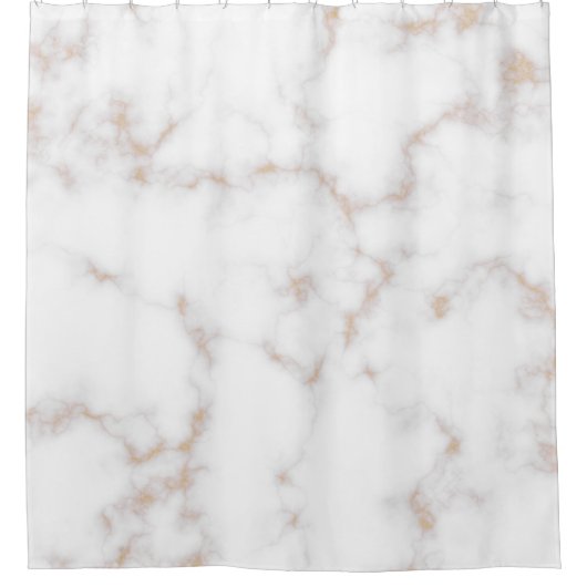 Witte en goudmarmer douchegordijn (Voorkant)
