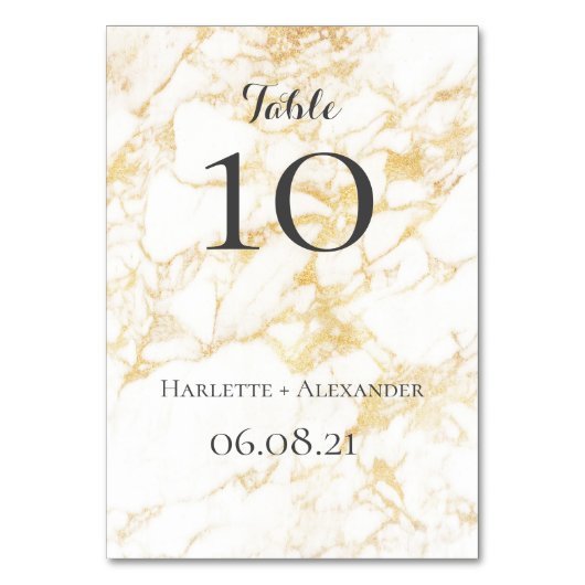 Witte en goudmarmer kaart (Voorkant)