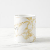 Witte en goudmarmer koffiemok (Center)