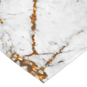 Witte en goudmarmer korte tafelloper (Hoek)