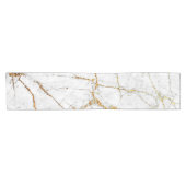 Witte en goudmarmer korte tafelloper (Horizontaal)