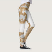 Witte en goudmarmer leggings (Rechts)